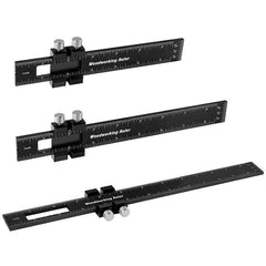 Aluminum Alloy Ruler 33x33x1cm - 6/8/12in, High Accuracy Measurement Markings, Quick & Easy to Use