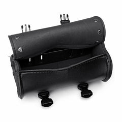 Motorcycle Front Fork Tool Saddlebags Pouch Luggage Black Leather