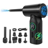 2-in-1 6000mAh Cordless Air Duster & Vacuum - Digital Display, for Keyboard/Computer/Car Cleaning