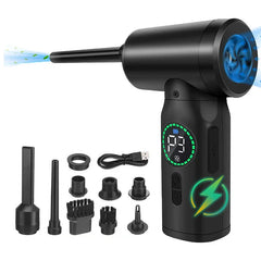 2-in-1 6000mAh Cordless Air Duster & Vacuum - Digital Display, for Keyboard/Computer/Car Cleaning