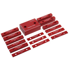 10pcs Metric Inch Woodworking Setup Blocks Height Gauge Precision Aluminum Alloy Setup Bars