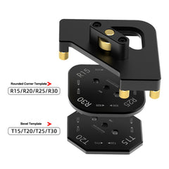 Multifunctional Woodworking Tool - Quick Change Corner Gauge for Precision Chamfering, Rounding & Beveling - Durable Aluminum Alloy