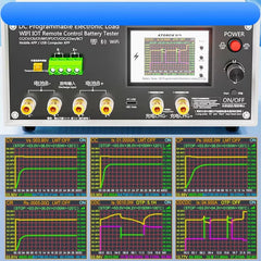 Electronic Load Tester 150/300/450/600W WiFi Tuya 0-200V 50A Battery Capacity Monitor Programmable Discharge Tool IPS Display High Precision Bluetooth Connection