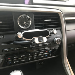 Universal CD Slot Gravity Car Holder - Premium ABS, One-Hand Operation, Super Strong, Silver, Fits All Mobile Phones