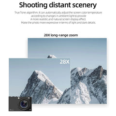 4K Digital Camera 2.83 Inch IPS Display Screen 28X Optical Zoom Portable Vlogging Camera for Beginner Photography HD Video Recording