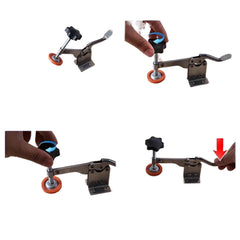 Quick-Release Horizontal Toggle Clamp, 0-35mm Adjustable, Durable Stainless Steel, Anti-Slip Handle for Woodworking
