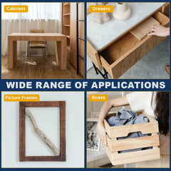 Woodworking Fixed Clip Square Ruler Set - Durable Aluminum Alloy, L-Type Design, Metric/Inch Scale, 2 Squares & 4 Clamp Hooks