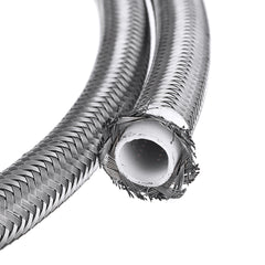 AN3 AN4 AN6 AN8 AN10 8FT 243.84cm Fuel Hose Oil Gas Line PTFE Stainless Steel Braided