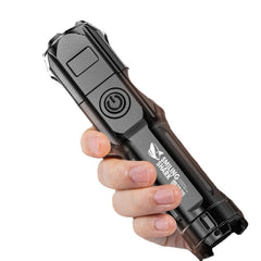 USB Rechargeable Flashlight Strong Light Zoom Highlight Tactical Flashlight Torches Outdoor Portable Lighting LED Camping Lights