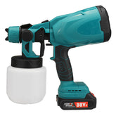 1000W ABS Plastic 88VF Suction Type 800 ML 100 DIN-Secs Cordless Paint Sprayer For Makiita 18V Battery