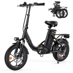 Electric Bike 36V 10.4AH 250W(Peak 500W) Motor Recommended Top Speed 25KM/H 16inch Tire 55-88KM Max Mileage 120KG Max Load