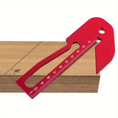 Accurate Center Finder & Dual-Angle Scribe Tool - Premium Aluminum Alloy, Compact Design for Woodworking Projects