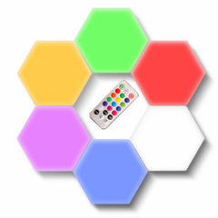 RGB LED Lamp Hexagon Light Touch Sensor RGBW LED Honeycomb Light Colorful Night Light USB with Remote