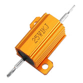 RX24 25W 1KR 1KRJ Metal Aluminum Case High Power Resistor Golden Metal Shell Case Heatsink Resistance Resistor