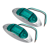 2PCS 24V 6LED Side Marker Lights Indicator Car Trailer Truck Lorry Van Lamp