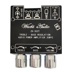 Bluetooth Digital Power Amplifier Board Module 2.0 Stereo Dual Channel 30W+30W with High and Low Tone