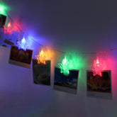 1.5M 10 LED Hanging Fairy String Light Photo Peg Clips Wedding Party Decor Warm White Colorful Lamp