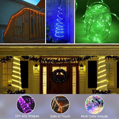 12m 50LED 8 Modes Solar String Lights Fairy Strip Yard Party Wedding Decor Colorful Waterproof