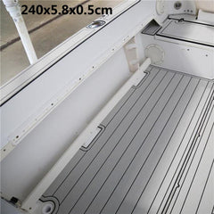 240x5.8x0.5cm EVA Flooring Faux Imitations Teak Gray&Black Decking Boat Flooring Sheet Pad