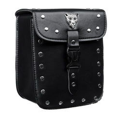 Universal Motorcycle Front Rear Fork Tool Pouch Side Bag Saddlebag PU Leather