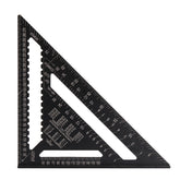 12-Inch Triangle Ruler - Versatile Protractor & Scriber Tool for Woodworking, Construction, Durable Aluminum Alloy, Metric/Imperial