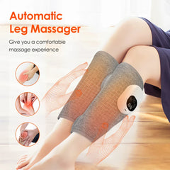 Electric Calf & Leg Massager with Air Pressure & Hot Compress - 4 Levels Massage for Muscle Relief & Blood Circulation