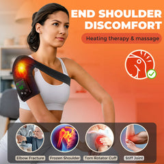 Electric Heating Shoulder Massager Pad with Vibration & Hot Compress for Knee, Elbow, & Shoulder Relief