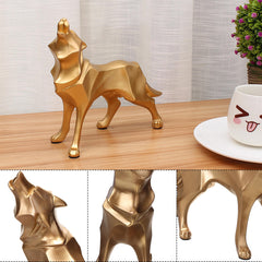Modern Abstract Art Wolf Statue Resin Geometric Resin Model Gift Decorations