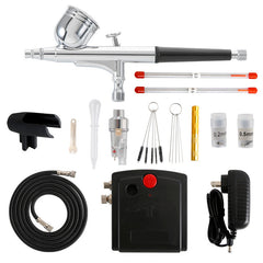 Mini Air Pump Airbrush Set with Compressor 0.3mm Sprayer Airbrush Kit for Nail Airbrush for Model/Cake/Car Painting