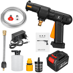 24V Wireless Car Waher 10000mAH With Battery Indicator Electric High Pressure Washer Car Washing Machine Foam Spray Guns