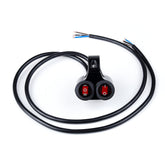 12V 7/8 Inch 22mm Motorcycle Handlebar Double Switch Aluminum Alloy Waterproof Light ON OFF Dual Button Switch