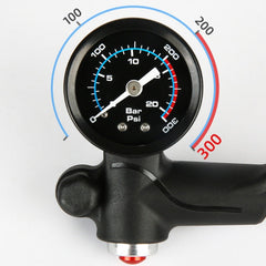 Portable High-pressure 300psi Bike Air Pump With Gauge For Fork & Rear Suspension Shock Absorber Mountain Bicycle Inflator