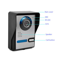 HD 7 inch TFT Color Video Door Phone Intercom Doorbell Home Security Camera Monitor Night Vision System