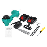 4in 1200W Electric Chain Saw Handheld Logging Saw With 2pcs 7500mah Battery