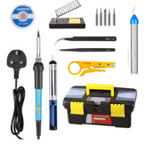 14 Pieces Soldering Iron Kit 60W Adjustable Temperature Welding Soldering Iron