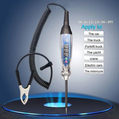 3-60V LED Digital Display Bidirectional Voltage Tester Handheld Portable Car Circuit Tester Automotive Maintenance Testing Tool