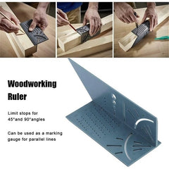 3D Angle Ruler - Multifunctional Measuring Tool for Woodworking, Durable ABS, Lightweight & Portable, Ideal for Engineers & Craftsmen