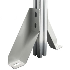 Industrial Aluminum Extrusions Right Angle Inclined Bracket Connector Reinforced Black