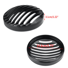 5.75 inch Headlight Cover Light Grill Guard Black Universal For Cafe Racer Chopper