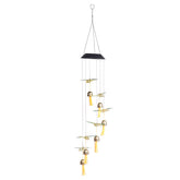 Colorful Solar Bell Wind Chime Light Automatic Waterproof Solar Powered Wind Chime Lamp