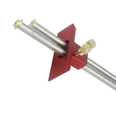 Durable Metal Woodworking Marking Gauge, 200mm, Red, Clear Scale, Dual Calibration, Portable & Accurate Measurement Tool