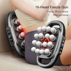 16-Head Body Massage Gun - Full Body Muscle Massager for Arms, Waist, Back, Thighs, Calves, Shoulders, and Feet