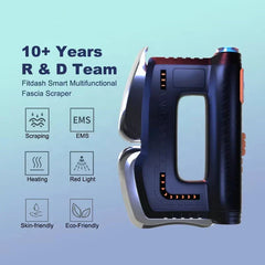 Multi-Function Scraping Massager Gun with EMS, Red Light Therapy & Heating for Full Body Muscle Relief
