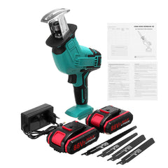 Rechargeable Cordless Reciprocating Saw Handheld Woodorking Wood Cutter 4PCS Saw Blades Electric Saw Kit Fit Worx Battery