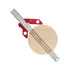 YX-3 Square Center Finder & Scribe Tool - Adjustable Steel Ruler, Dual Metric/Inch, Durable Aluminum & Stainless Steel, 12 Inch