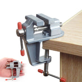Premium Mini Bench Vise - Lightweight Aluminum, 30mm Jaw Opening, Ideal for Crafts, Woodworking, and Electronics