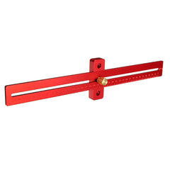 Aluminum Alloy T-Type Hole Ruler 170/270/370mm for Woodworking - Durable Measuring Tool with Clear Scale