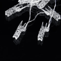 3M 20LED Holder Clip Fairy Sliver Wire String Light Battery Christmas Party Holiday Decor