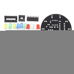 5Pcs Lucky Turntable Electronic DIY Kit Soldering Practice Circuit Board Experiment Training Parts