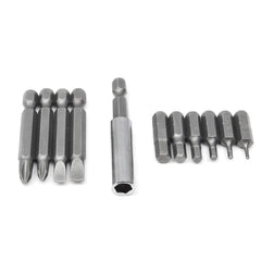 11Pcs Magnetic Screwdriver Bits Slotted Phillips Torx S2 Electric Screwdriver